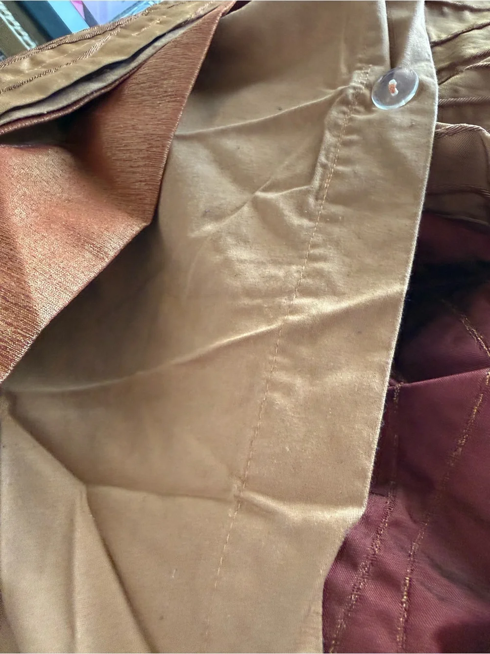 Luxury Pleated Gold Brown Full size duvet cover